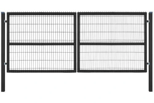Brama dwuskrzydłowa 1500x4000 panel grafit fi 5mm