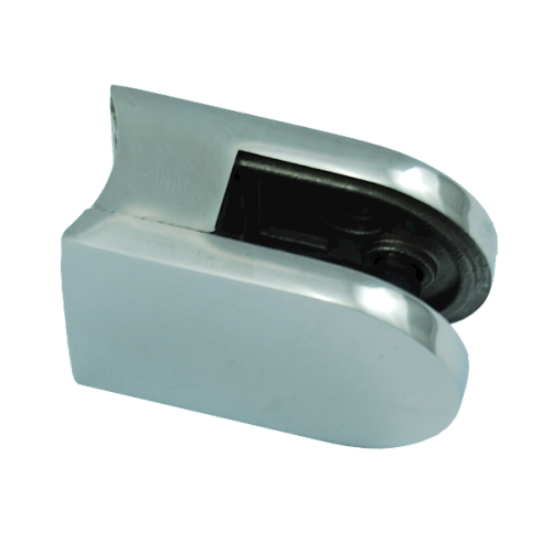 Uchwyt Półokrągły Szkła Do Rury Fi 42,4 Poler INOX