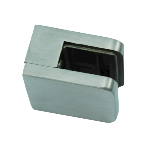 Uchwyt Prostokątny Szkła Do Rury Fi42,4 Szlif INOX