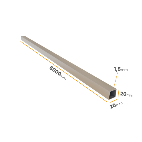 Profil aluminiowy kwadratowy 20x20x1,5x6000 6060 T66