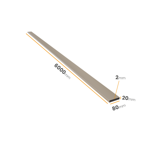 Profil aluminiowy 80x20x2,0x6000 6060 T66