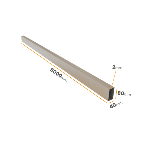 Profil aluminiowy 80x40x2,0x6000 6060 T66