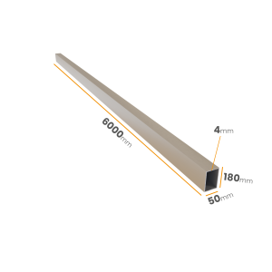Profil aluminiowy 180x50x4,0x6000 6060 T66