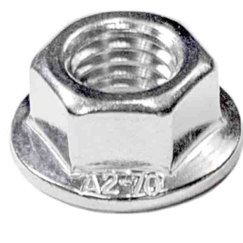 Nakrętka kołnierzowa - ząbkowana  M10 INOX DIN6923 OP=100szt