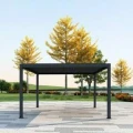 Pergola Aluminiowa 4x4m Tarasowa Ogrodowa Grafit RAL 7016 Nowoczesna