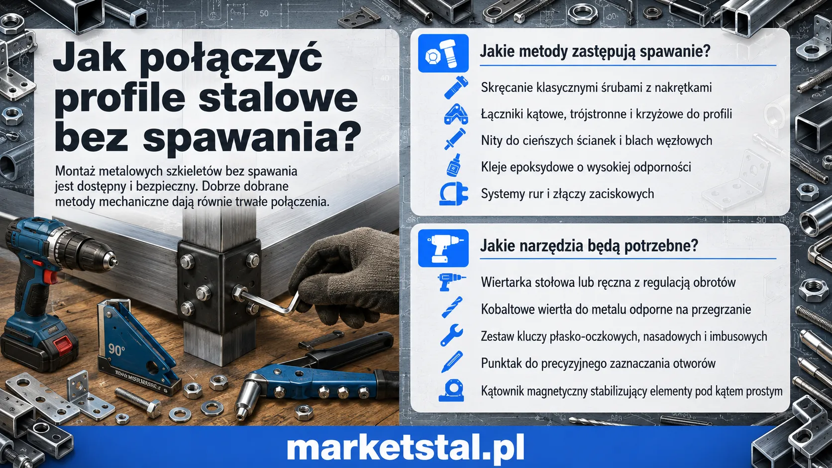 Jak połączyć profile stalowe bez spawania?